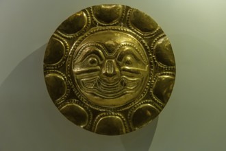 Artefacts in the gold museum, Bogota, Colombia, South America