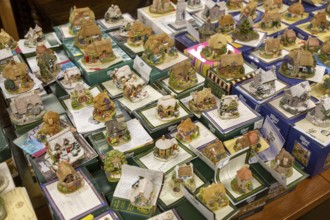 Lilliput Lane models on display for sale at auction, Campsea Ashe, Suffolk, England, UK