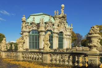 The world-famous Dresden Zwinger in autumn