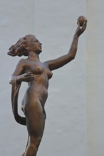 Fortuna Roman goddess of luck and fate at the fountain temple, Marienberg Fortress, goddess for