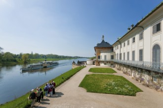 (© Sylvio Dittrich) (01772156417) Pillnitz, water palace with Elbe steamer. Pillnitz has become