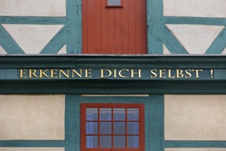 Detail on the Lodge House of the Hildesheim Freemasons Gate to the Temple of Light in the former