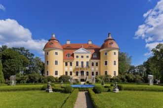 (Copyright © Sylvio Dittrich +49 1772156417) The Baroque Milkel Castle complex is located on the