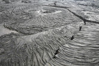 Pattern in solidified lava flow at Bahia Sullivan, Sullivan Bay on Santiago Island, San Salvador