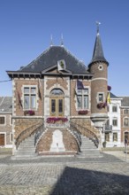 19th century Neo-Renaissance town hall, gate in the village Clermont-sur-Berwinne near