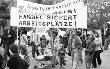 DGB May Day demonstration on 01.05.1980 in Dortmund, Germany, Europe