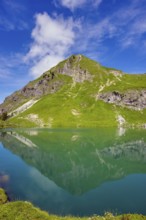 Seealpsee and Seeköpfel, 1919m, Allgäu Alps, Allgäu, Bavaria, Germany, Europe