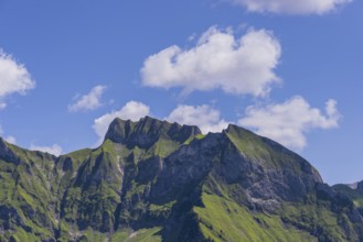 Panorama from Riefenkopf, 1748m to Schneck, 2268m, Allgäu Alps, Allgäu, Bavaria, Germany, Europe