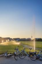 Irrigation in Spreebogenpark, Berlin, Germany, Europe