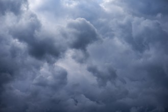 Rain clouds (Nimbostratus), Bavaria, Germany, Europe