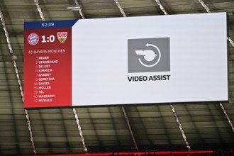 Scoreboard Video Assist, Allianz Arena, Munich, Bavaria, Germany, Europe