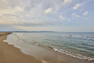 Beach "Platja del Fangar", coast, sea, nature reserve, ebro delta, Catalonia, Spain, Europe