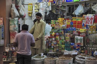 Traders in the Mutrah Souk, Muscat, Oman, Asia