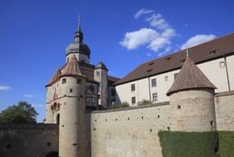 Scherenberg Gate and Kilian Tower, Marienberg Fortress, Würzburg, Lower Franconia, Bavaria,