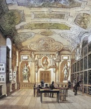 Richelieu Street Library, the New Gallery of Prints, Paris, France, Historic, digitally restored