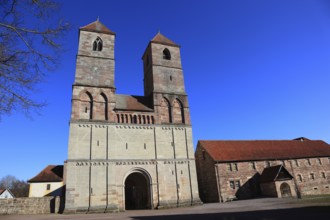 Ruin of the monastery church of St. Mary, Veßra Monastery, Hildburghausen County, Thuringia,