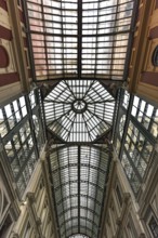 Glass roof in the Mazzini Galleries shopping centre, built in 1872, Genoa, Italy, Europe