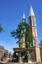 Heinrichsbrunnen at Hagenmarkt, Brunswick, Lower Saxony, Germany, Europe