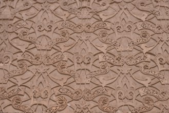 Wall relief, Ali Ben Youssef Madrasa, historic center, Marrakesh, Marrakesh-Tensift-El Haouz