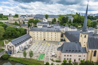 Overlook over the Unesco world heritage sight the old quarter of Luxembourg, Luxembourg, Europe