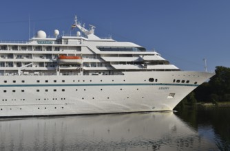 Cruise ship Amadea in the Kiel Canal, Kiel Canal, Schleswig-Holstein, Germany, Europe