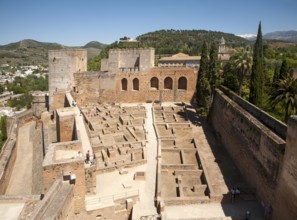 Inside the Alcazaba fortress in the Alhambra, Granada, Spain, Europe