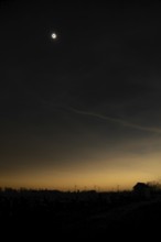 Van Wert, Ohio USA, 8 April 2024, A total solar eclipse, seen from rural northwestern Ohio. As