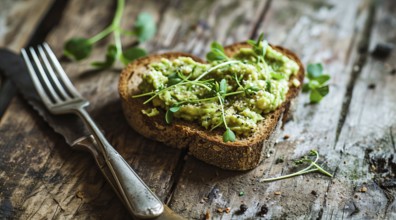 Nutritious guacamole and avocado sandwich that provide big health benefits, AI generated