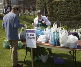 Plant creche to look after purchased plants during garden and plant event at Helmingham hall,