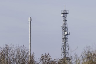 Radio masts in Lichtenberg in Berlin, 29/02/2024