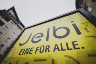 Jelbi mobility station on Bismarckstraße in Berlin, 27 February 2024. The Berlin public transport