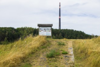 Slag heap Hohe Esse with Hoher Esse, Halsbrücke, Halsbrücke, Saxony, Germany, Europe