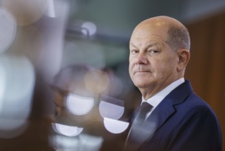 Olaf Scholz (SPD), Federal Chancellor, pictured during a cabinet meeting in the Federal Chancellery