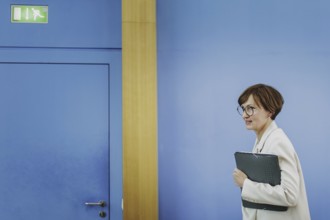 Bettina Stark-Watzinger (FDP), Federal Minister of Education and Research, recorded after a press