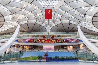 Terminal of the new Beijing Daxing New International Airport (PKX) in Beijing, China, Asia