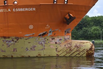 Tanker Gisela Essberger sailing in the Kiel Canal, Kiel Canal, NOK, Schleswig-Holstein, Germany,