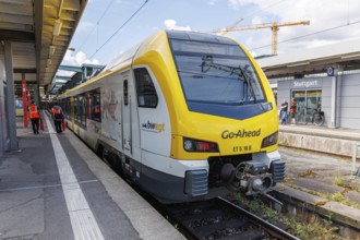 Regional train Regional train of bwegt from GoAhead at the main station in Stuttgart, Germany,