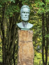 Park Þorsteinslundur, memorial stone of writer Porsteinn Erlingsson, Icel