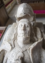 Tomb of Sir Roger Tocotes, fifteenth century chantry chapel, Church of Saint Nicholas, Bromham,