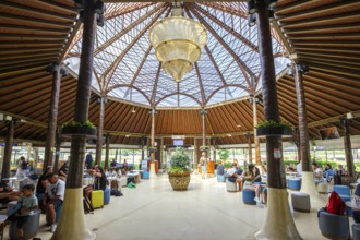 Waiting area in the terminal of Koh Samui Airport, Thailand, Asia