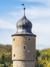 Tower in village Ochsenfurt, river Main, Bavaria, Germany, Europe