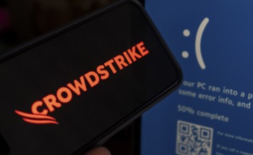 Illustration of a critical error in CrowdStrike software update caused a blue screen of death on