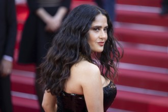 Cannes, France, 18.5.2024: Salma Hayek at the premiere of Emilia Perez on the red carpet of the