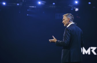 Christian Lindner (FDP), Federal Minister of Finance, photographed at the OMR Festival (Online