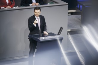 Marco Buschmann (FDP), Federal Minister of Justice, recorded during a speech on internal security