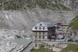 Hotel Belvédère on the Furka in the Swiss Alps, the most famous mountain pass hotel in the world.