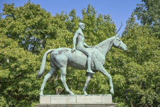 Equestrian Monument, Treskowallee, trotting track, Karlshorst, Lichtenberg, Berlin, Germany, Europe