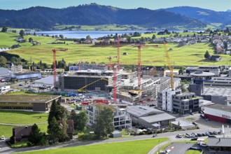 Major construction site Kobiboden, Einsiedeln, Switzerland, Europe