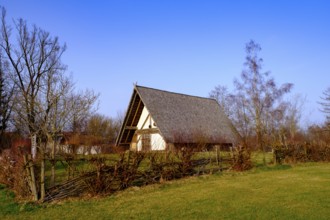 Spa gardens, replica of a Bavarian house, Waging am See, Rupertiwinkel, Upper Bavaria, Bavaria,