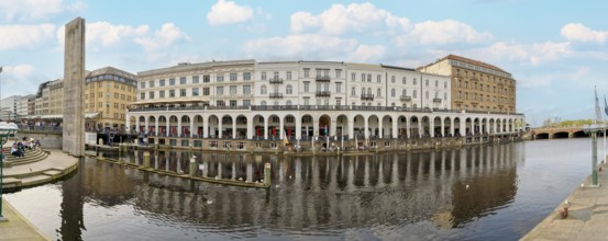 Alster Arcades Jungfernstieg Panorama Hamburg